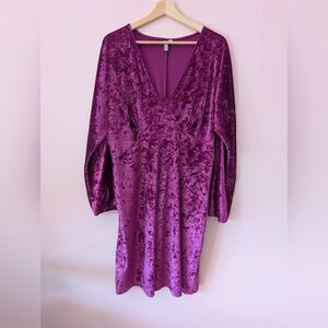 Like New Fuschia/Dark Pink Velvet Asos Dress Size 14 US
